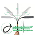 Lampe de travail à pince LED 6000 K, panneau plat, hauteur réglable