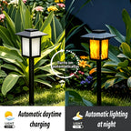 Lampe solaire lanterne à flamme vacillante, lot de 4 de 33,8 cm