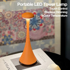 Lampe de table sans fil en trompette de 27 cm, tête champignon