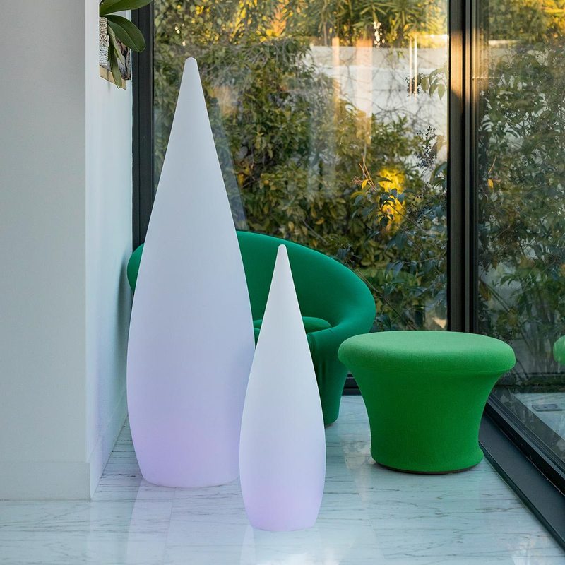 Lampadaire goutte LED sans fil multicolore avec télécommande