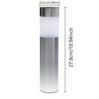 Lampe solaire borne en inox brossé, 27,8 cm, lot de 2 ou 4