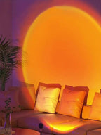Lampe projecteur coucher de soleil sur tige, tête orientable, 24 cm