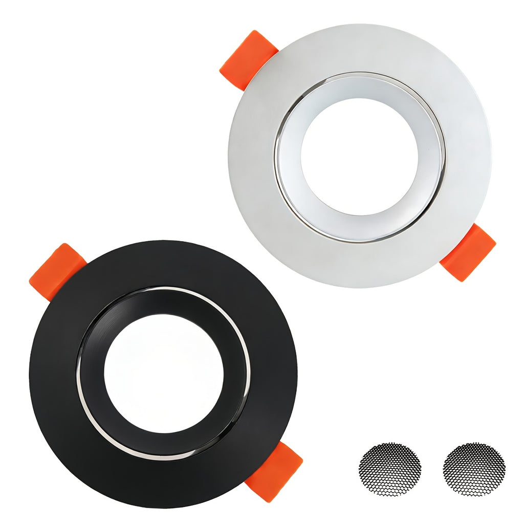 Support de spot encastrable orientable blanc Ø 8,8 cm, lot de 2