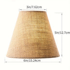 Lot de 6 abat-jour à pince aspect jute ou noirs à intérieur doré