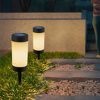 Lampe solaire cylindre opalin à piquet, 26,7 cm, lot de 2 ou 4