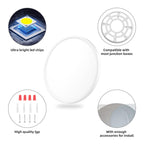 Plafonnier LED rond ultra-fin Ø 40 cm, 48 W blanc froid, lot de 4