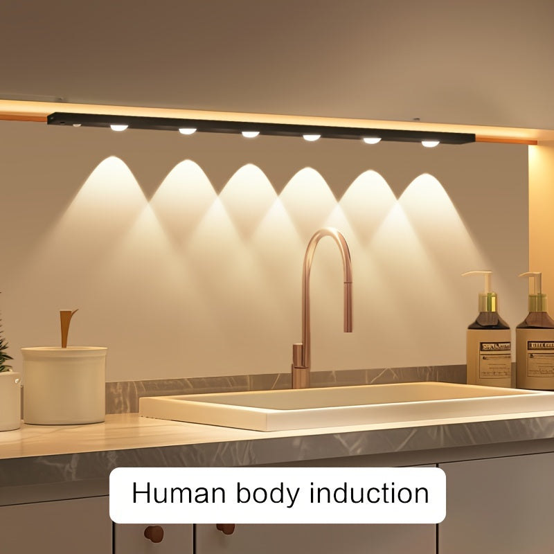 Lot de 2 réglettes LED à spots, argentées ou noires, 20 à 40 cm