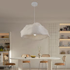 Suspension effet roche blanche texturée, 45 cm, esprit japonais