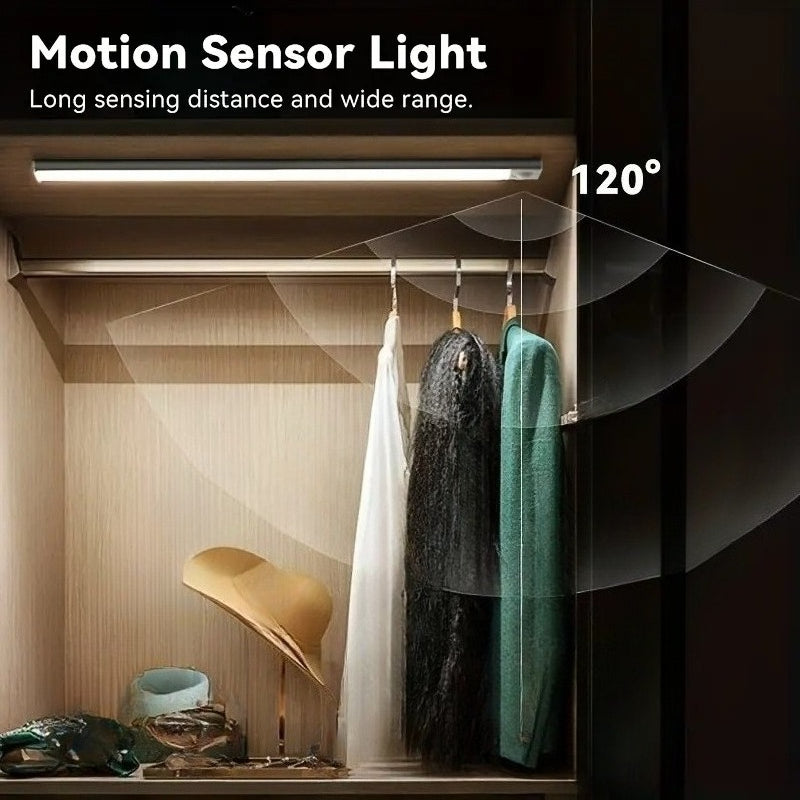 Lot de 3 barres LED à détecteur PIR et interrupteur, 20 à 50 cm