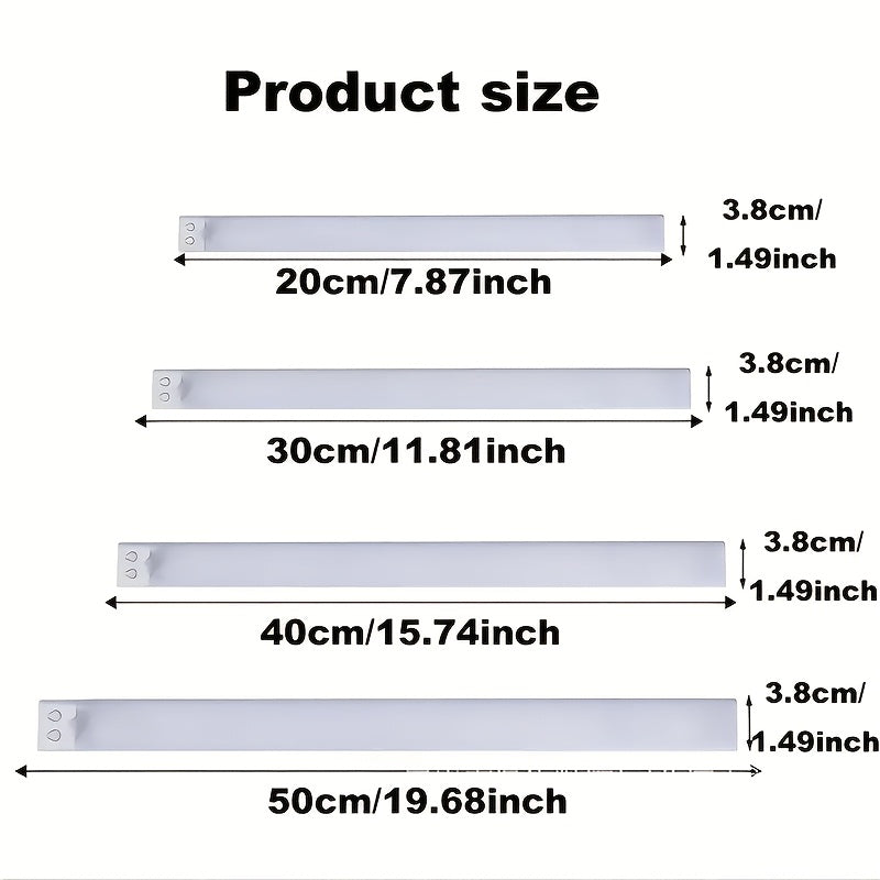 Lot de 3 réglettes LED ultra-fines 1,3 cm, trois teintes, 30 ou 40 cm