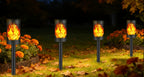 Torche solaire à effet flamme scintillante pour allée, 32 cm