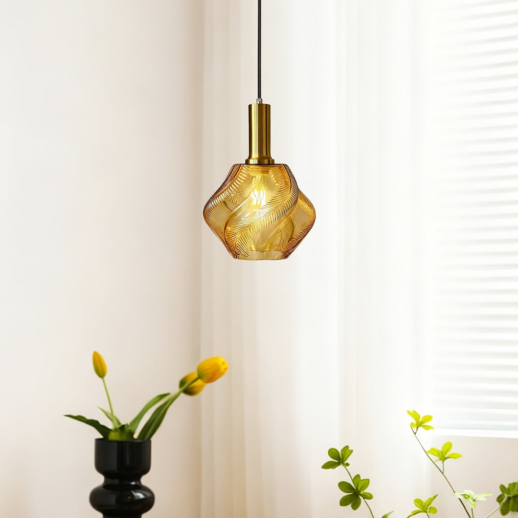 Suspension douille dorée brossée, câble 120 cm et rosace Ø 12 cm