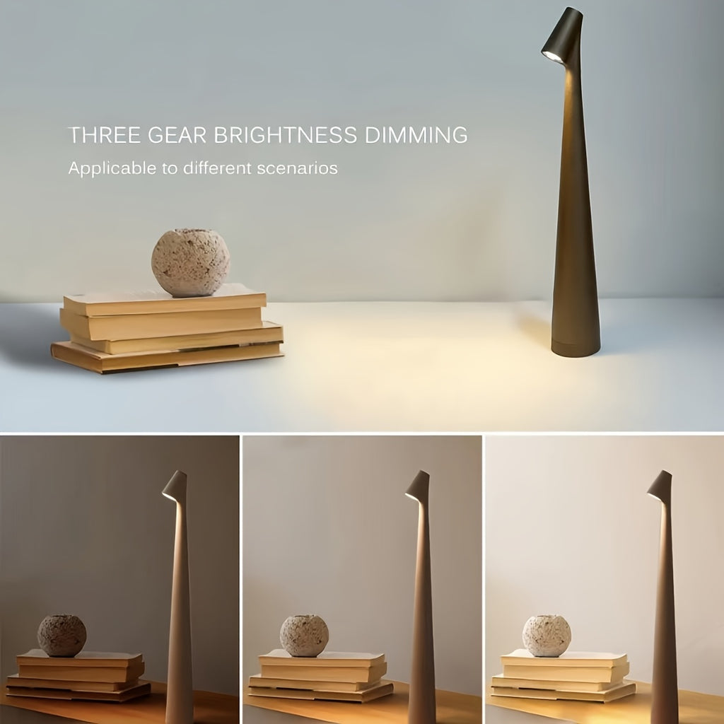 Lampe de table sans fil conique en métal, 45 ou 33,5 cm, 5 coloris