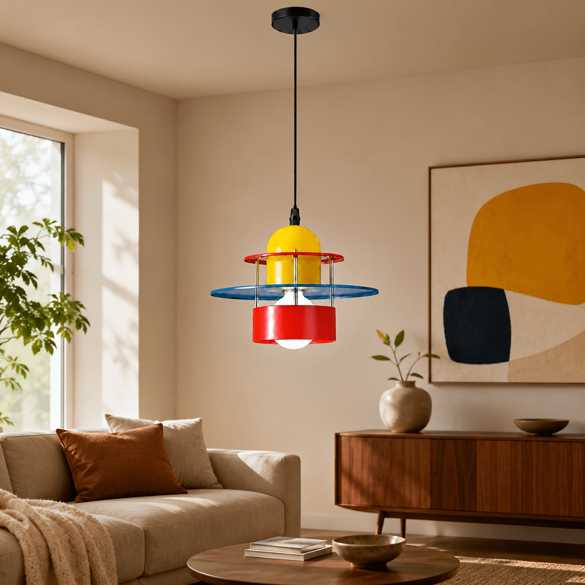Suspension tricolore en métal pour chambre d'enfant, Ø 30 cm