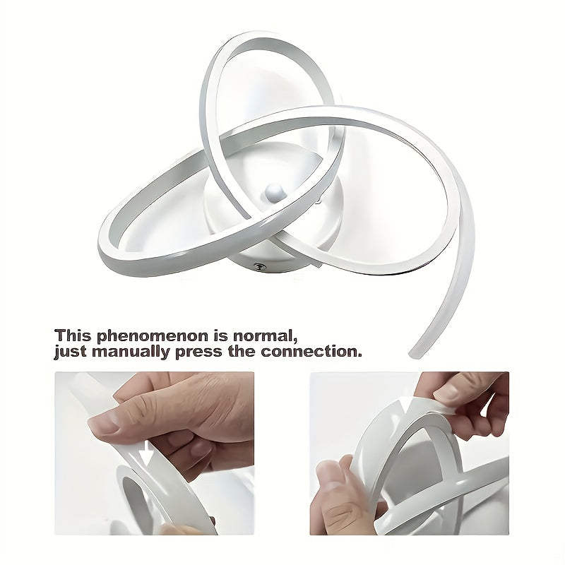 Petit plafonnier LED à anneaux entrelacés, Ø 26 ou 31 cm
