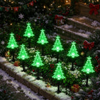 Lumière Verte / Lumière de piquet de sol LED pour sapin de Noël de cour 10-en-1