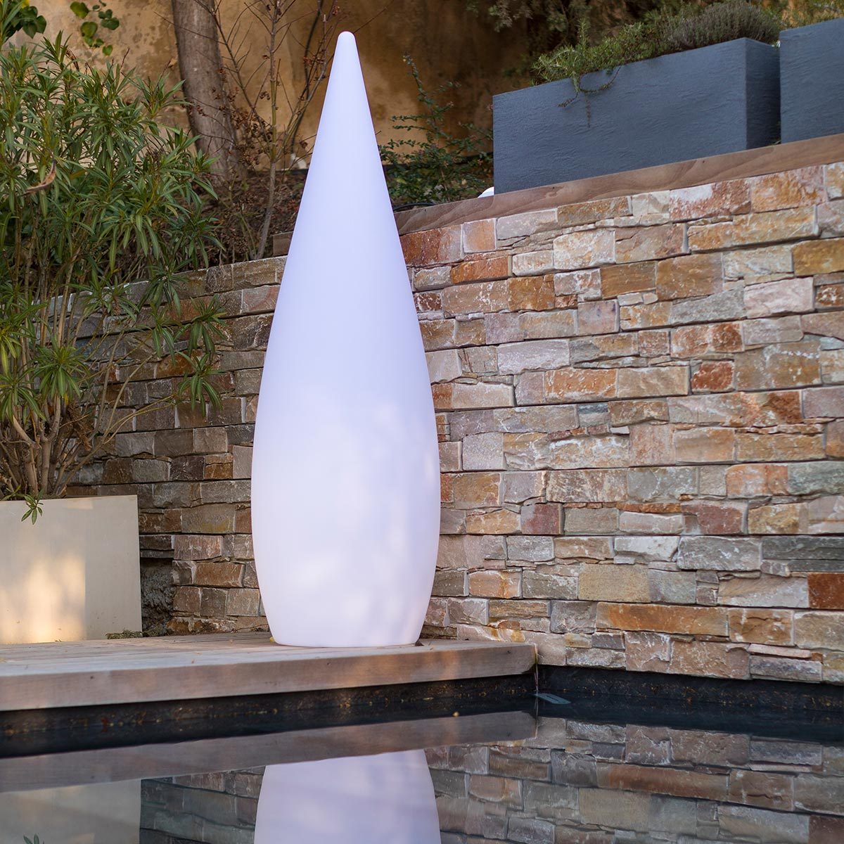 Lampadaire goutte LED sans fil multicolore avec télécommande