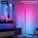 Lampadaire colonne RVB de 122 cm pour angle, pilotable par appli