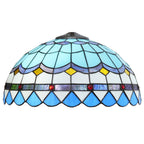 Verre de remplacement en vitrail méditerranéen bleu, Ø 40 cm