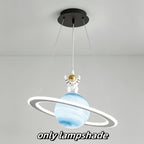 Globe en verre motif planète, bleu ou brun marbré, Ø 12 cm
