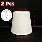 Lot de 2 petits abat-jour à pince en toile aspect lin, Ø 15 cm