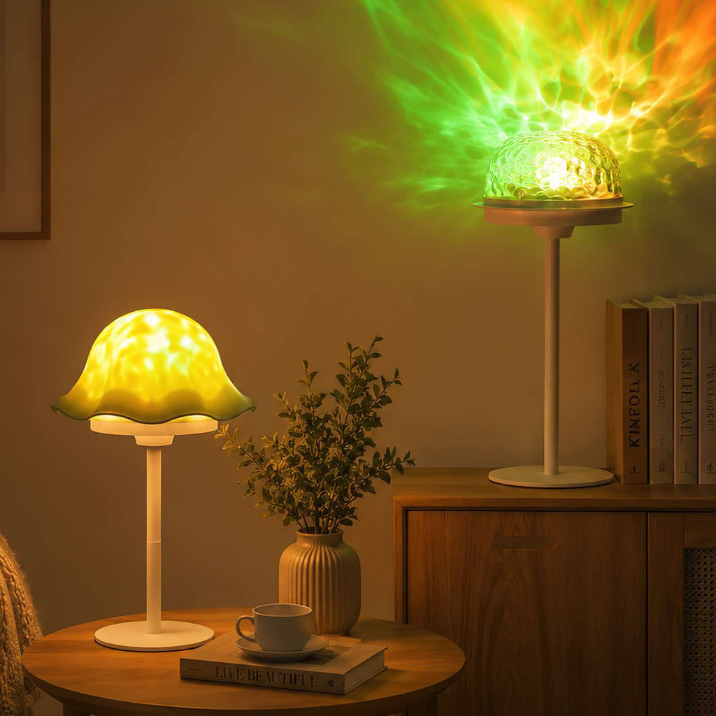 Lampe champignon projecteur d'ondes RVB, sans fil avec télécommande