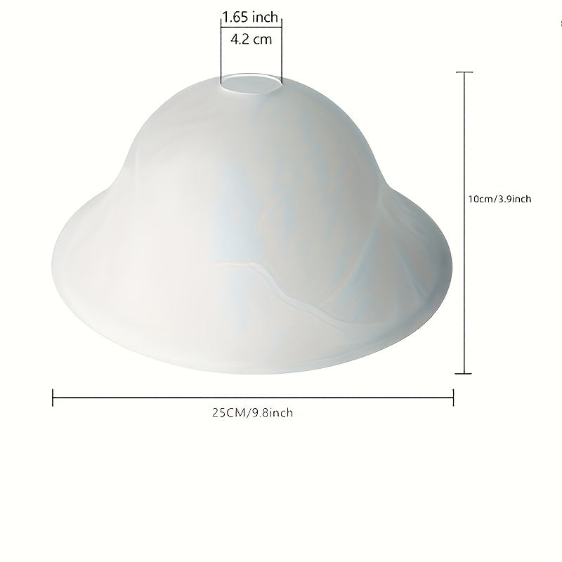 Verre de remplacement cloche givré, blanc laiteux ou beige, Ø 25 cm
