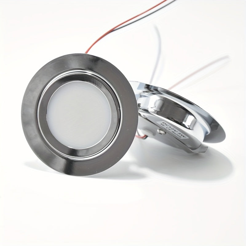 Spot LED encastrable chromé extra-plat Ø 72 mm, 12 V ou 24 V