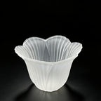 Verre de remplacement campanule en verre givré blanc, Ø 18 cm