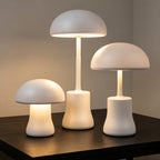Lampe champignon blanche télescopique sans fil, de 13,5 à 24,5 cm