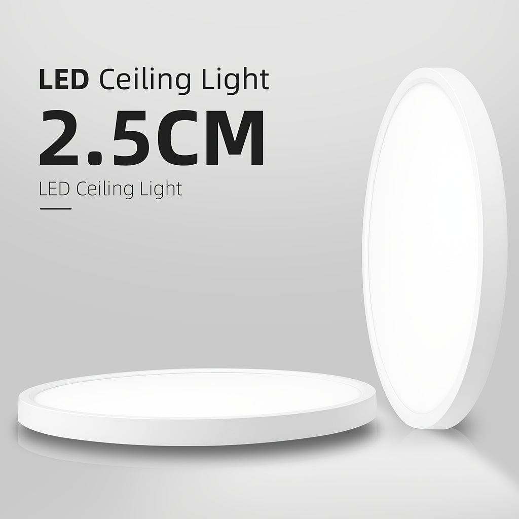 Plafonnier LED rond ultra-fin Ø 40 cm, 48 W blanc froid, lot de 4