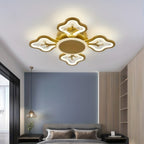 Plafonnier LED fleur à quatre pétales 58 cm, trois teintes