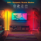 Lampadaire LED RVB 155 cm en aluminium sur trépied, appli