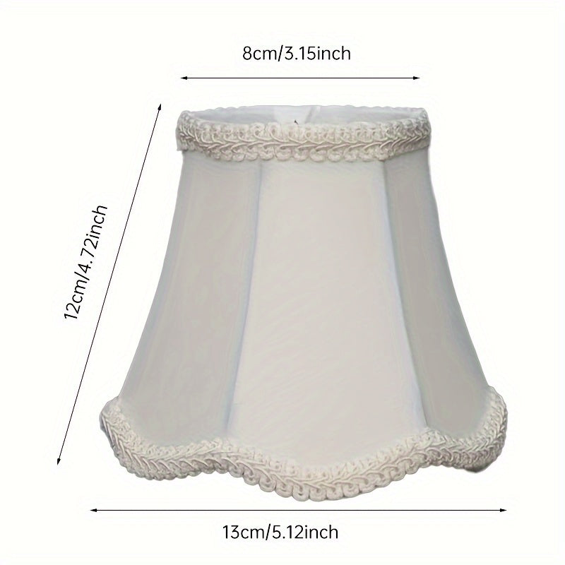 Abat-jour cloche festonnés à galon tressé, lot de 3 ou 6, Ø 13 cm