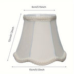 Abat-jour cloche festonnés à galon tressé, lot de 3 ou 6, Ø 13 cm