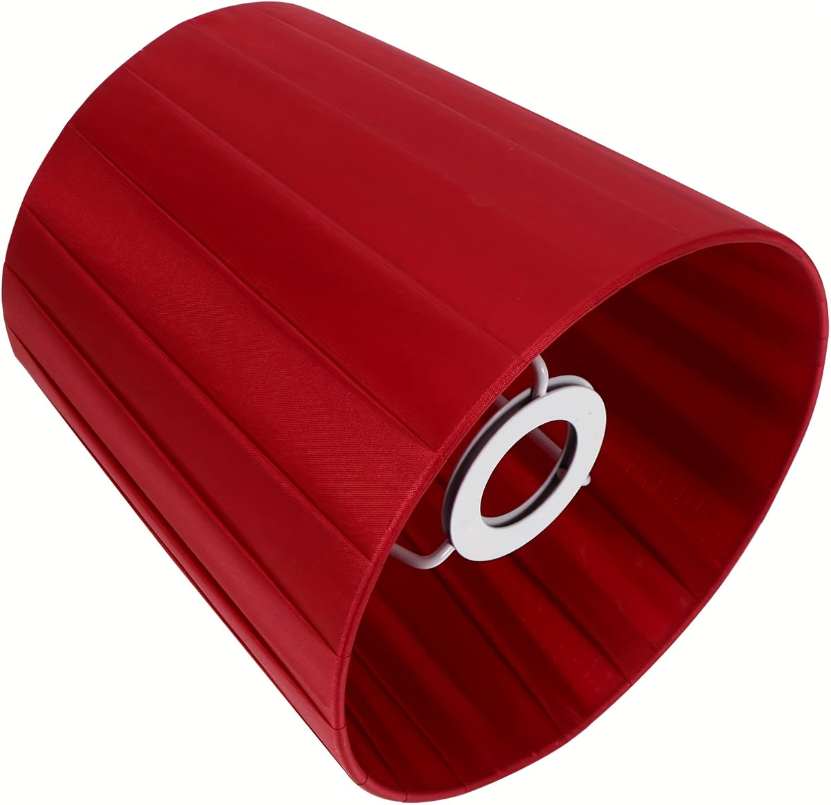 Lot de 2 petits abat-jour plissés rouge bordeaux, à pince ou bague E14