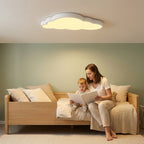 Plafonnier LED nuage blanc 50 cm pour chambre d'enfant, trois teintes