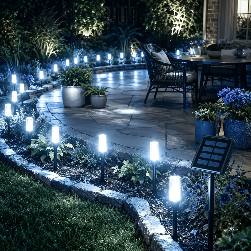 Guirlande solaire de piquets à bulles pour allée, 10 à 30 lumières