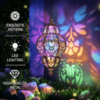 Lanterne solaire marocaine à suspendre, lumière multicolore, IP65
