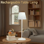 Lampe de table LED sans fil à abat-jour en tissu, 37,5 cm, 4 coloris