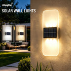 Applique murale solaire LED en acrylique, blanc chaud ou blanc froid