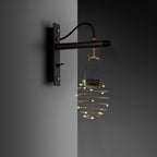 Suspension solaire spirale en fil de fer à 16 LED, lot de 3 ou 5