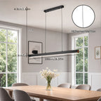 Suspension LED barre noire 36 W en métal et acrylique, longueur 100 cm