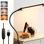 Lampe à pince 96 LED à col métallique de 40 cm, câble de 145 cm