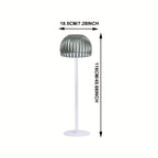 Lampadaire solaire d'extérieur vert et blanc, dôme ajouré 116 cm