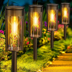 Lampe solaire de jardin à ampoule filament, 58 cm, lot de 2 ou 4