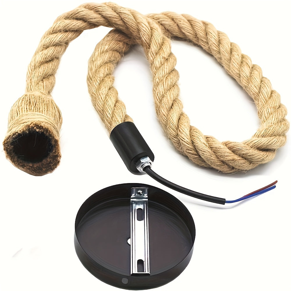 Suspension corde torsadée avec douille E27, 90 cm, unité ou lot