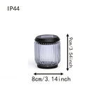 Petite lampe solaire en verre strié pour table de jardin, IP44
