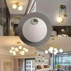 Lot de 3 globes de remplacement en verre opalin blanc, Ø 10 cm