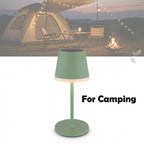 Lampe de table solaire vert sauge à deux hauteurs, IP44, 41 cm